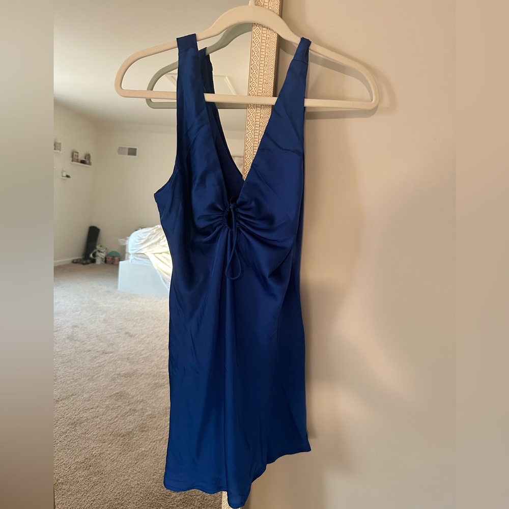 Princess Polly blue satin dress